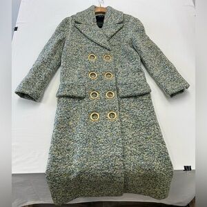 Burberry Laminated Cashmere Blend Double-Breasted Coat US 2